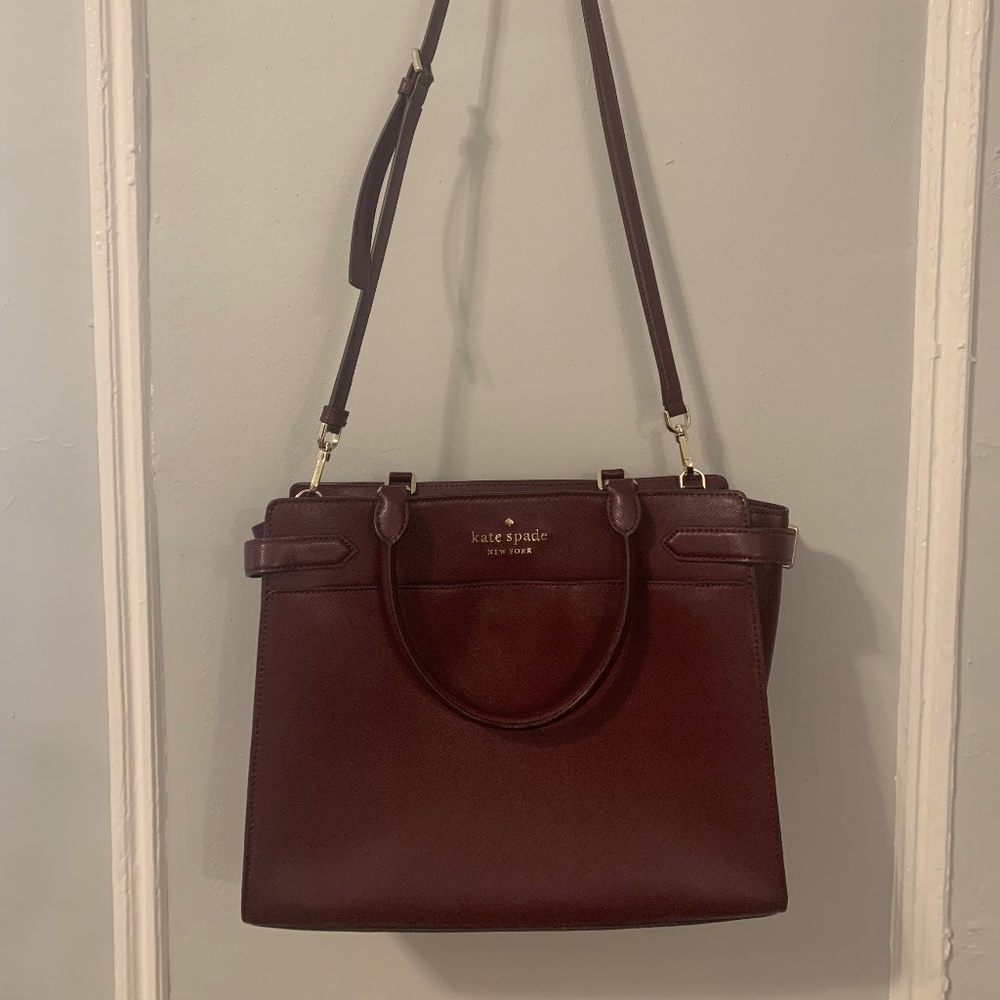Kate Spade Burgundy/Maroon Professional Bag/Purse